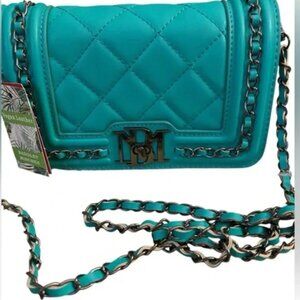 Badgley Mischka Turquoise Quilted Bag